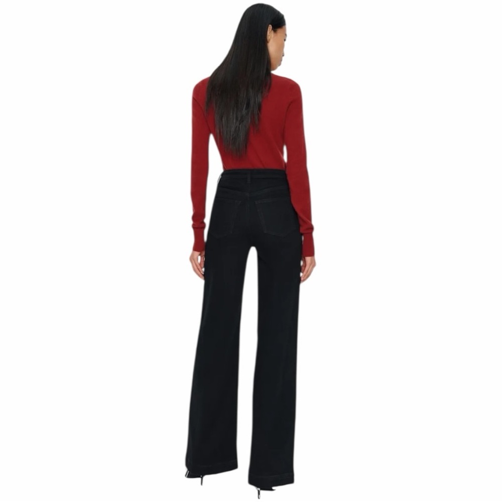 Reformation Bex Super Stretch High-Rise Wide Leg 
Black Size 33 - Picture 9 of 14
